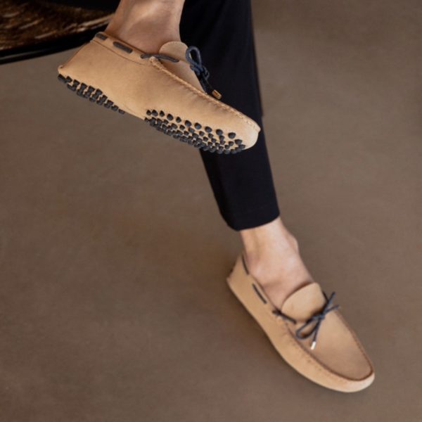 BOBBIES : Mocassin Marty Sable Cuir Suédé – Image 2