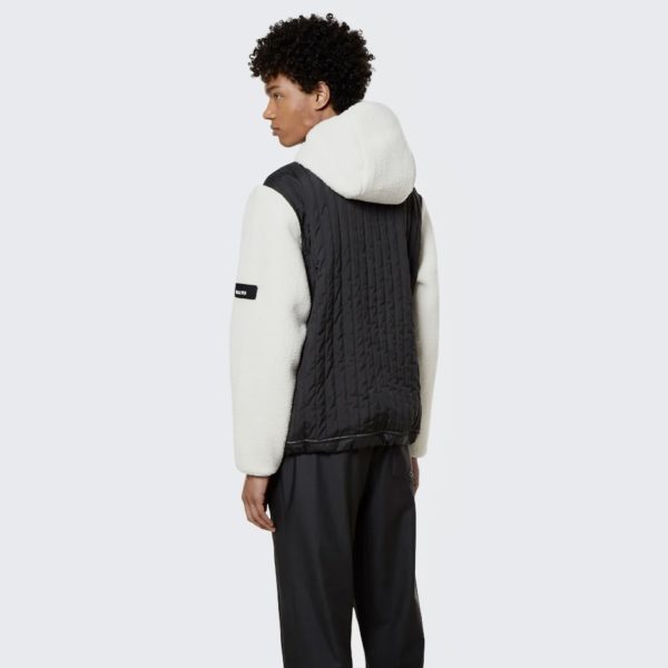 Rains : Fleece Pullover Hoodie Off White – Image 2