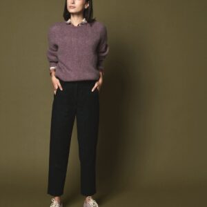 Hartford : Pantalon Perfect en flanelle marine