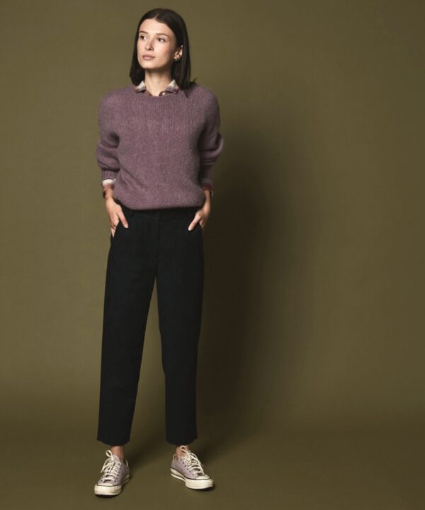 Hartford : Pantalon Perfect en flanelle marine
