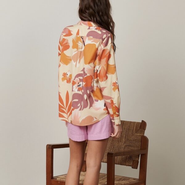 Hartford : Chemise Charlot Imprimée Hawaï Beige – Image 3
