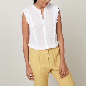 Hartford : Chemise Bi-Matière Teory Blanc