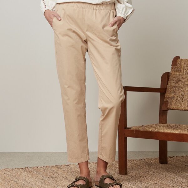 Hartford : Pantalon Paolo en gabardine légère Beige