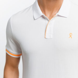 Vicomte Arthur : Polo PHIO Blanc logo fluo