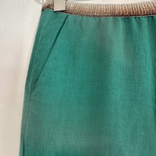 Hartford : Pantalon Pirouette en lin vert – Image 2
