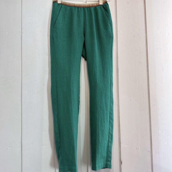 Hartford : Pantalon Pirouette en lin vert – Image 3