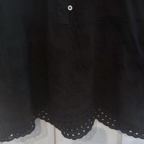 Hartford : Top voile de coton brodé HUSCO noir – Image 3