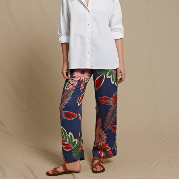 Bella Jones : Pantalon Nate imprimé Palm Spring marine – Image 2
