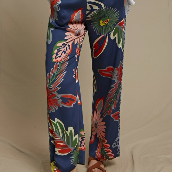 Bella Jones : Pantalon Nate imprimé Palm Spring marine – Image 3