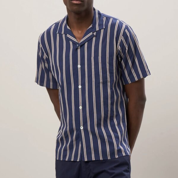 Hartford : Chemise Palm Dobby Bleu – Image 2