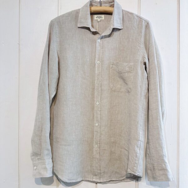 Hartford : Chemise Storm en chambray de lin sable