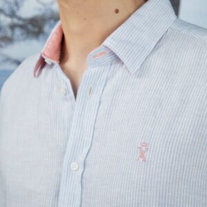 Vicomte Arthur : Chemise Clay lin bleu provençal