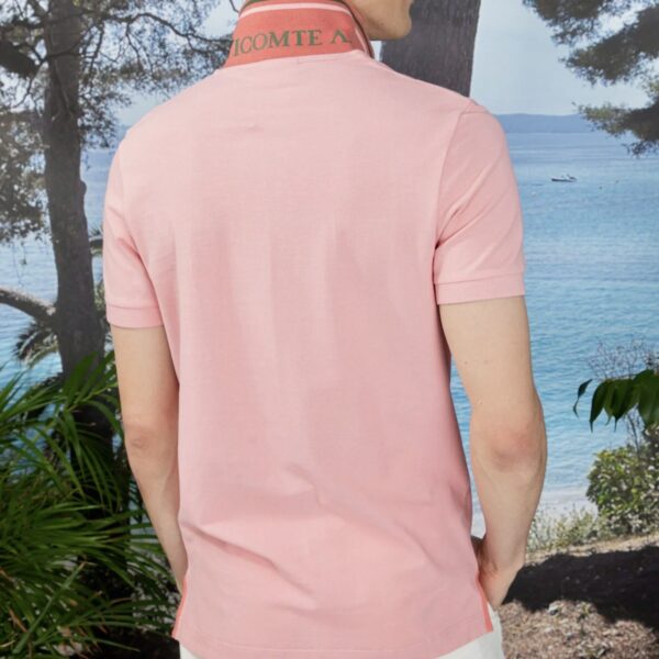 Vicomte Arthur : Polo PIBO rose camargue logo bicolore – Image 2