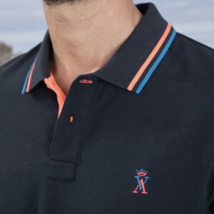 Vicomte Arthur : Polo PHIO marine logo fluo