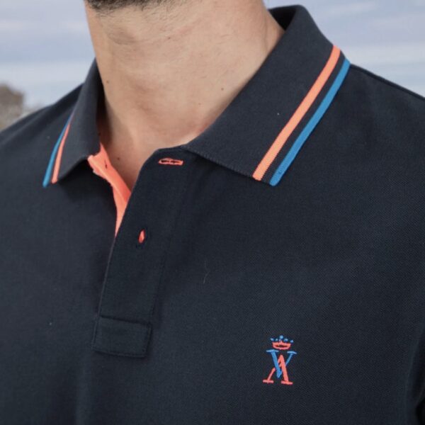 Vicomte Arthur : Polo PHIO marine logo fluo