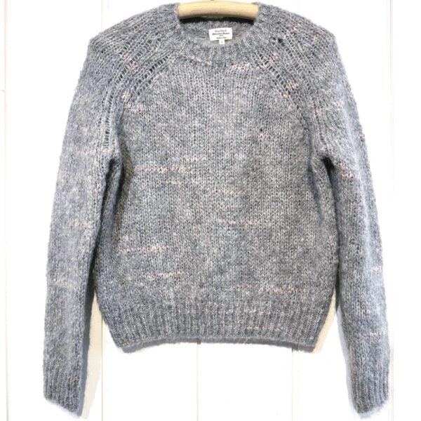 Hartford : Pull Maizy mohair mélangé gris