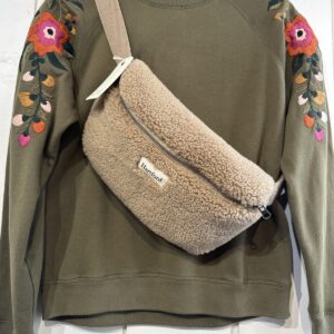 HARTFORD : Sac Banane sherpa Elvire beige