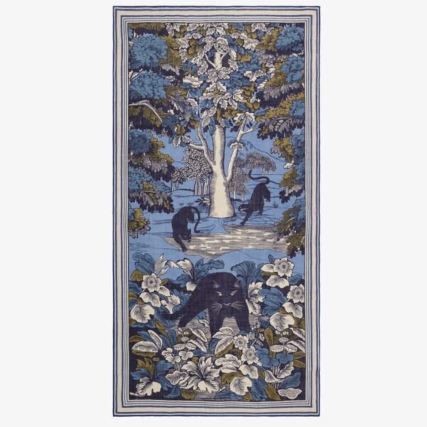 Inouï Éditions : Écharpe 90 Panthère Bleu
