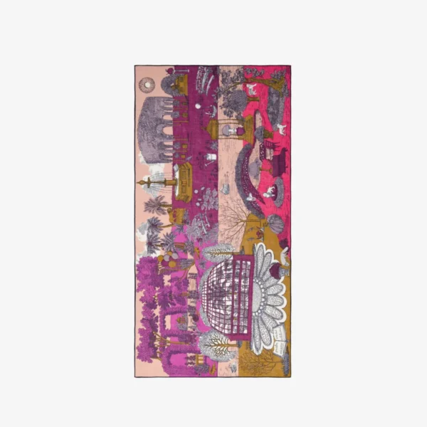 Inouï Éditions : Écharpe 100 Quatre Saisons Fushia.