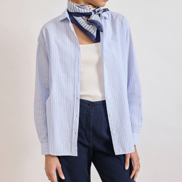 Hartford : Chemise Charlot Rayé Bleu – Image 3