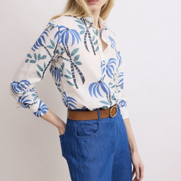 Hartford : Chemise Corazon Imprimé Palmiers Bleu – Image 2