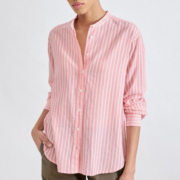 Hartford : Chemise Cristal rayé rose