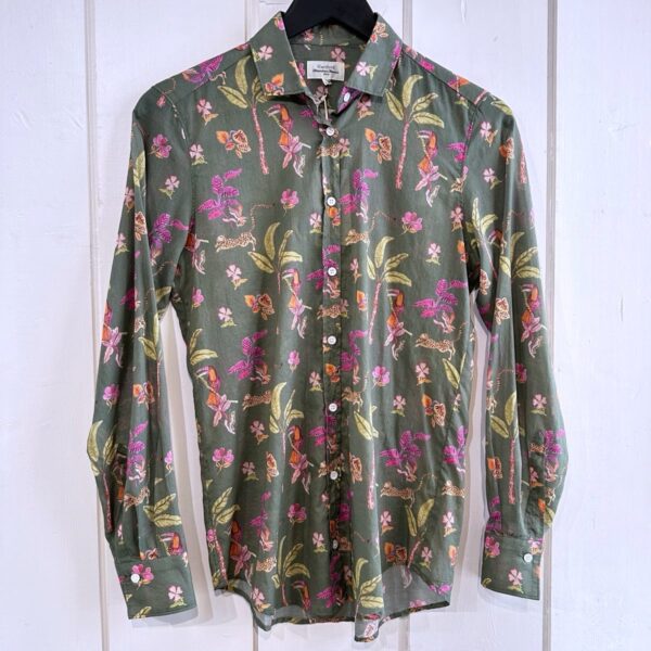 Hartford : Chemise Corazon Imprimé Tropical Kaki