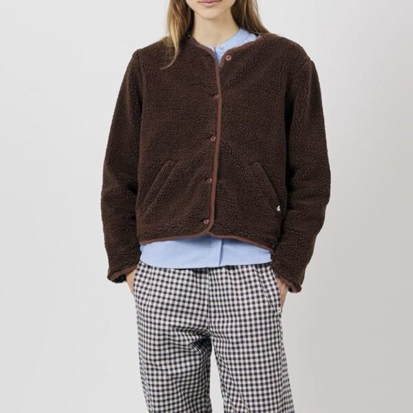 ARSÈNE ET LES PIPELETTES : Veste Gerdie Sherpa vichy bio. – Image 2