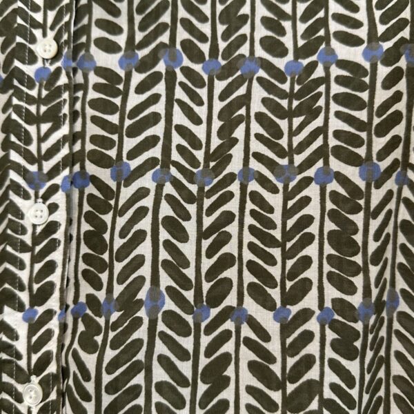 Hartford : Chemise Coraz en coton imprimé vert/bleu – Image 3