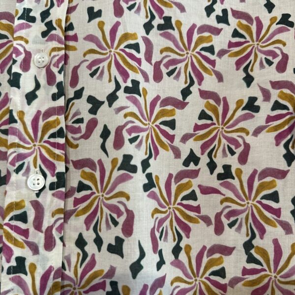 Hartford : Chemise Coraz en coton imprimé rose/vert – Image 3