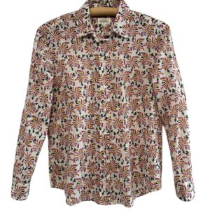 Hartford : Chemise Coraz en coton imprimé rose/vert