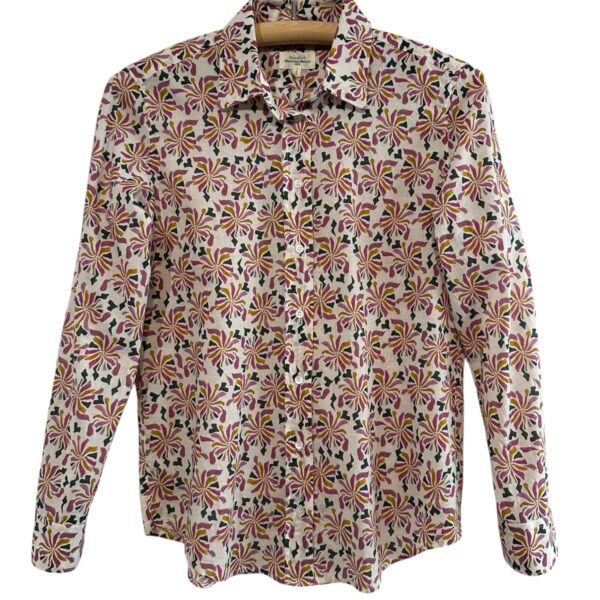 Hartford : Chemise Coraz en coton imprimé rose/vert