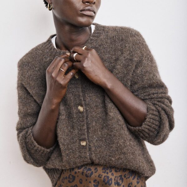 Hartford : Cardigan Meja Alpaga Gris – Image 4