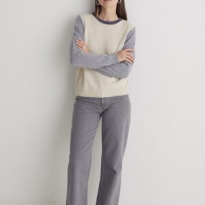 YERSE : Pull tricolore en mélange de laine RWS