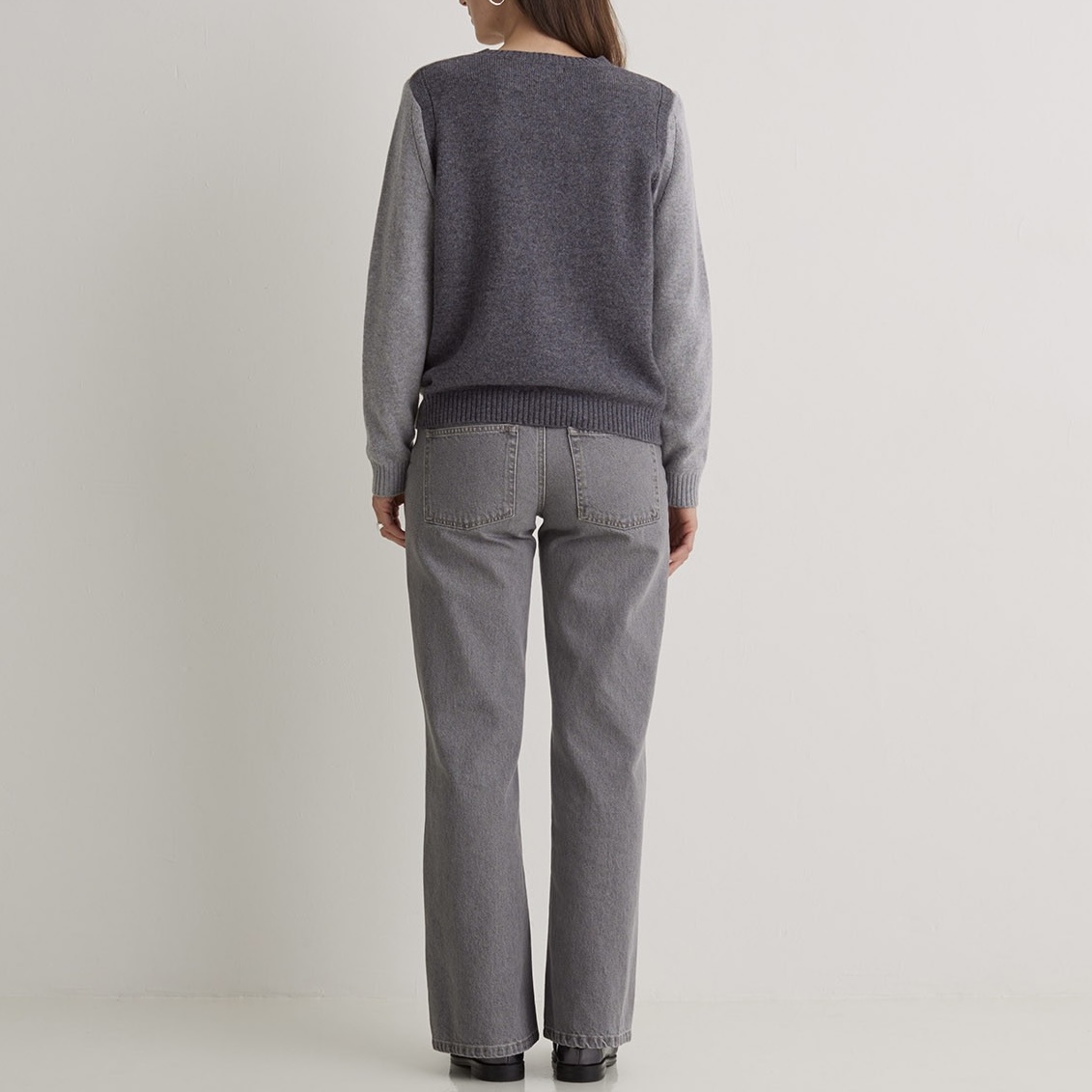 YERSE : Pull tricolore en mélange de laine RWS – Image 3