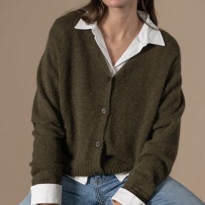 ANONYM APPAREL : Cardigan Alpaga Teresa Lichen